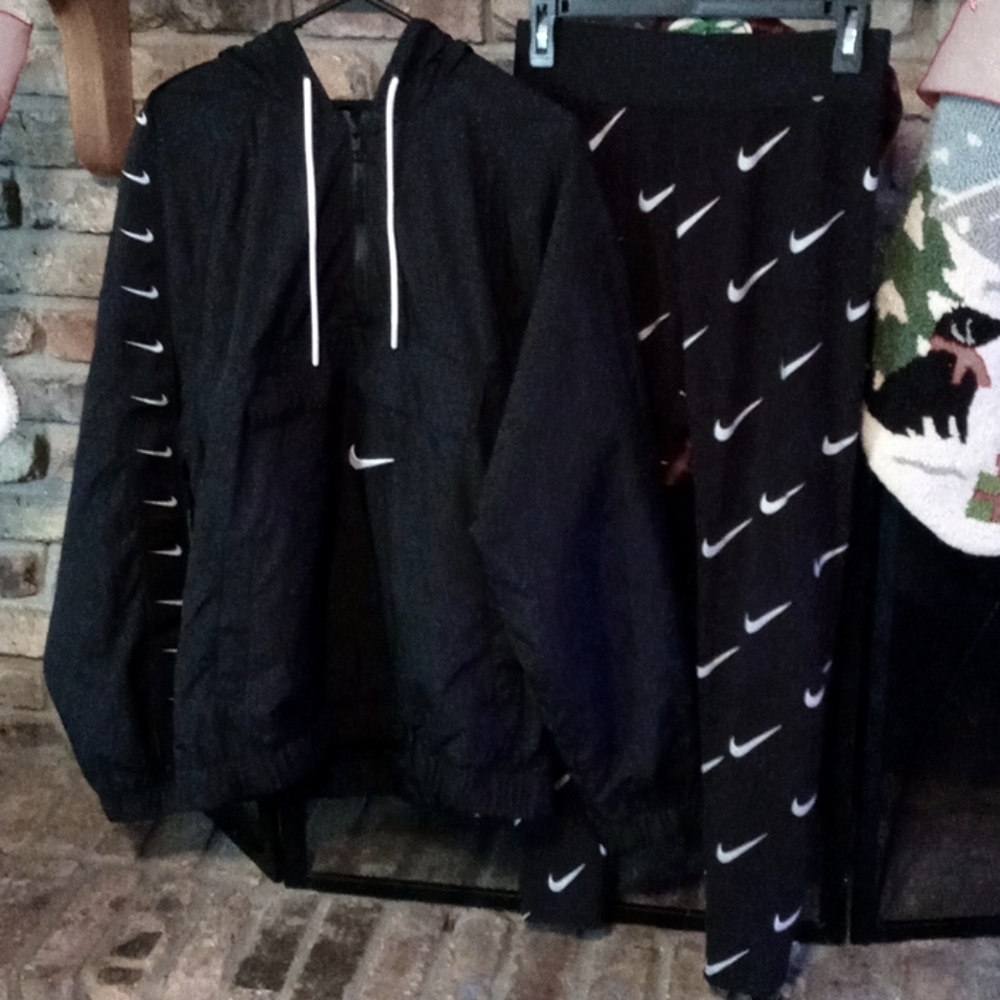 Nike leggings and windbreaker jacket